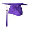 Shiny Purple Graduation Cap & Tassel by Wholesale Grad Supply
