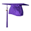 Shiny Purple Graduation Cap & Tassel by Wholesale Grad Supply