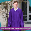 Shiny Purple Graduation Gown by Wholesale Grad Supply