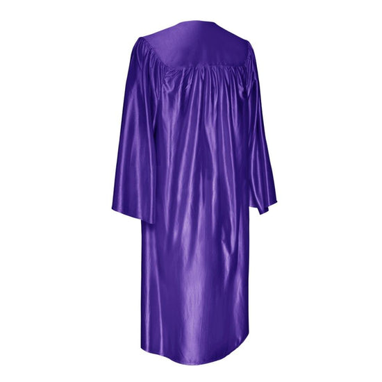 Shiny Purple Graduation Gown & Cap by Wholesale Grad Supply
