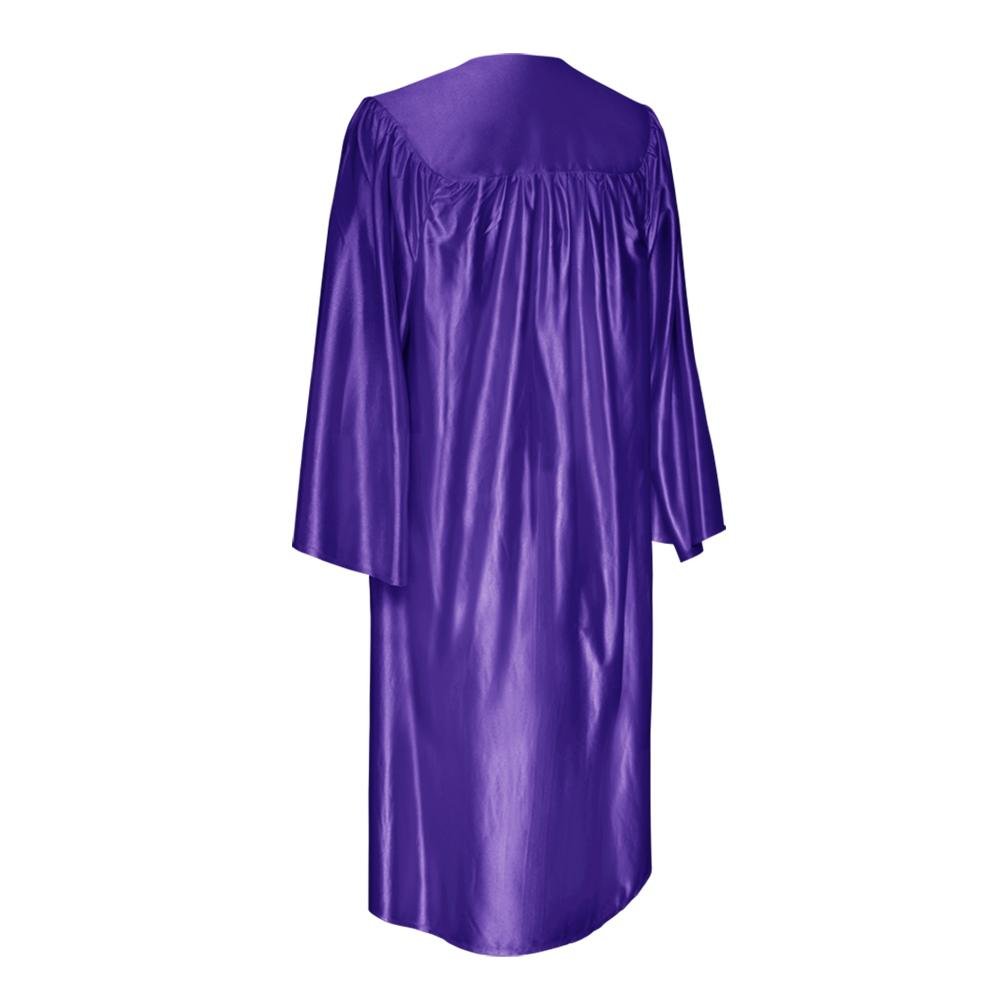 Shiny Purple Graduation Gown & Cap by Wholesale Grad Supply