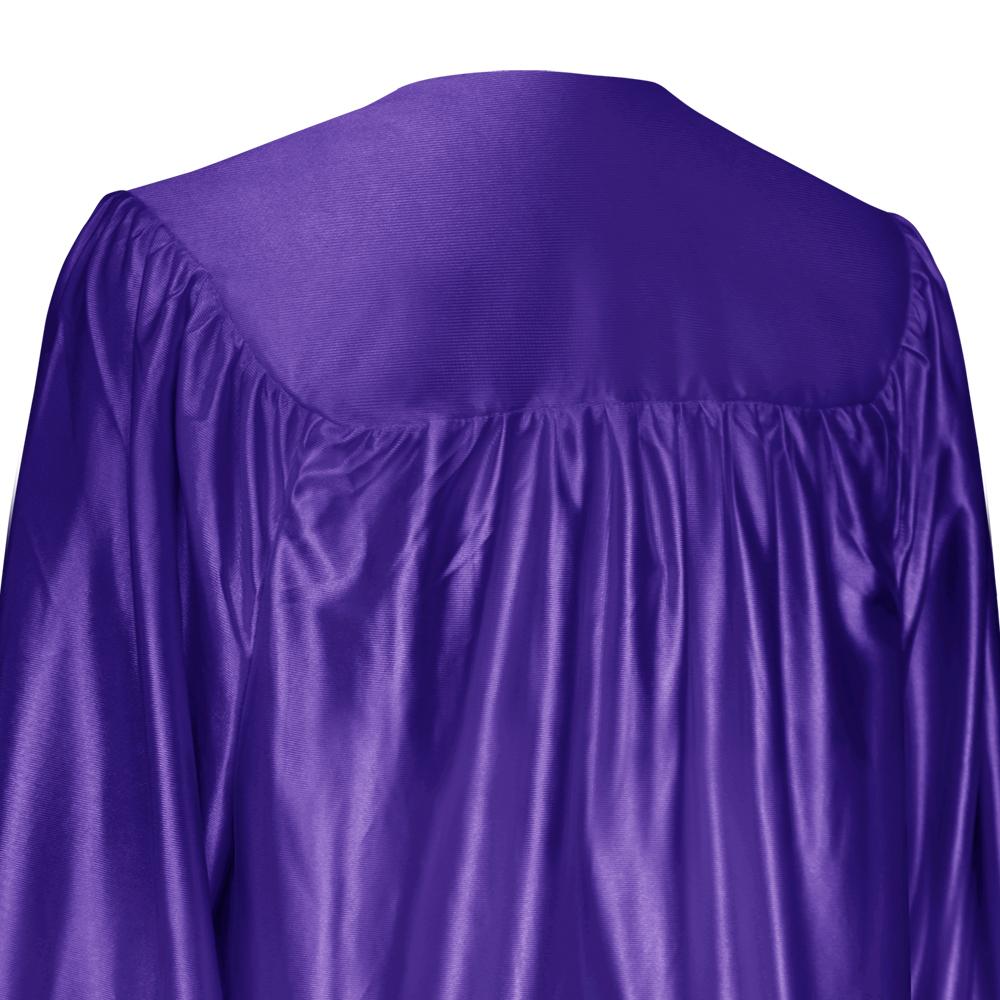 Shiny Purple Graduation Gown & Cap by Wholesale Grad Supply