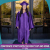 Shiny Purple Graduation Gown & Cap by Wholesale Grad Supply