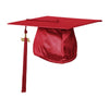 Shiny Red Graduation Cap & Tassel by Wholesale Grad Supply