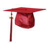 Shiny Red Graduation Cap & Tassel by Wholesale Grad Supply