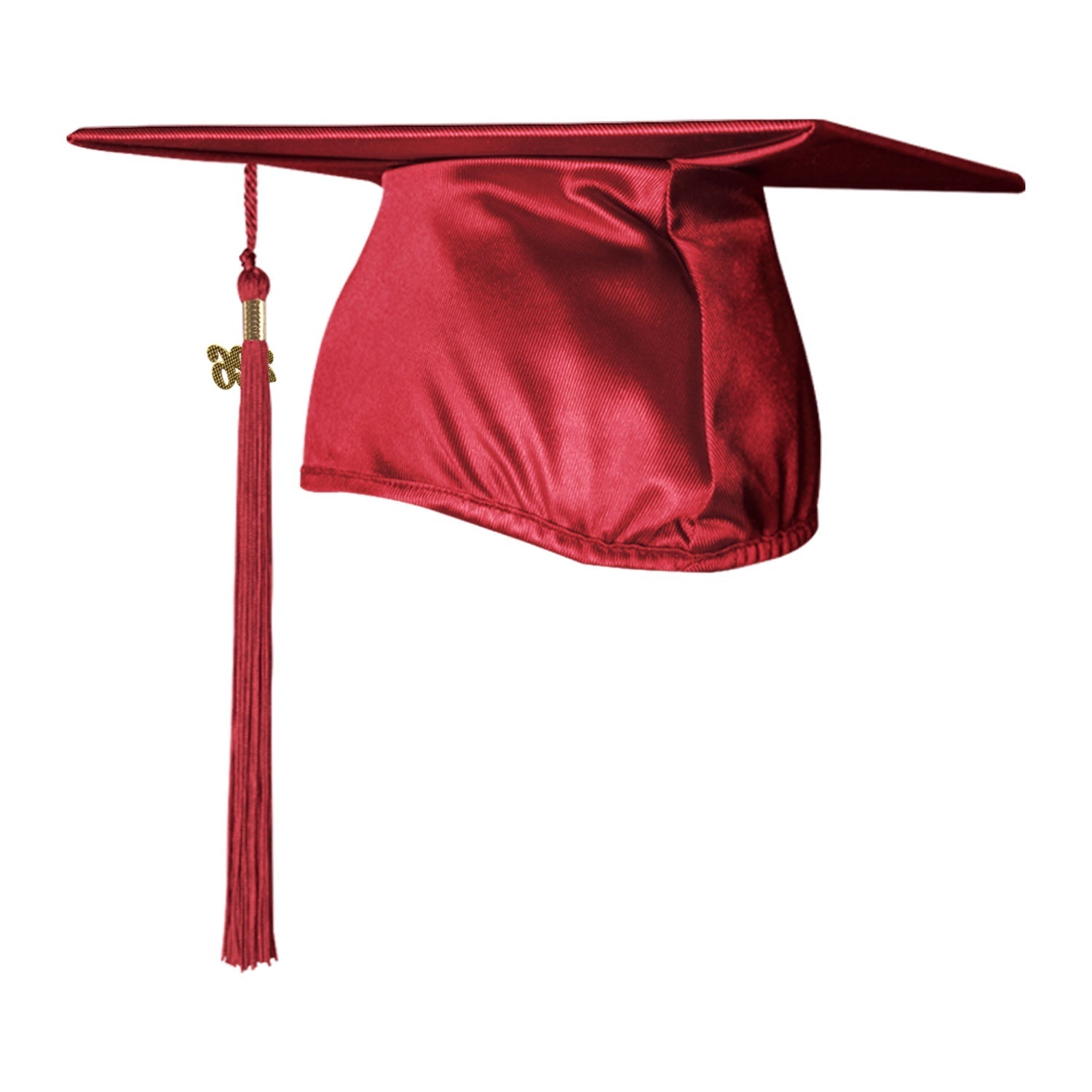 Shiny Red Graduation Cap & Tassel by Wholesale Grad Supply
