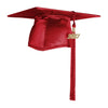 Shiny Red Graduation Cap & Tassel by Wholesale Grad Supply