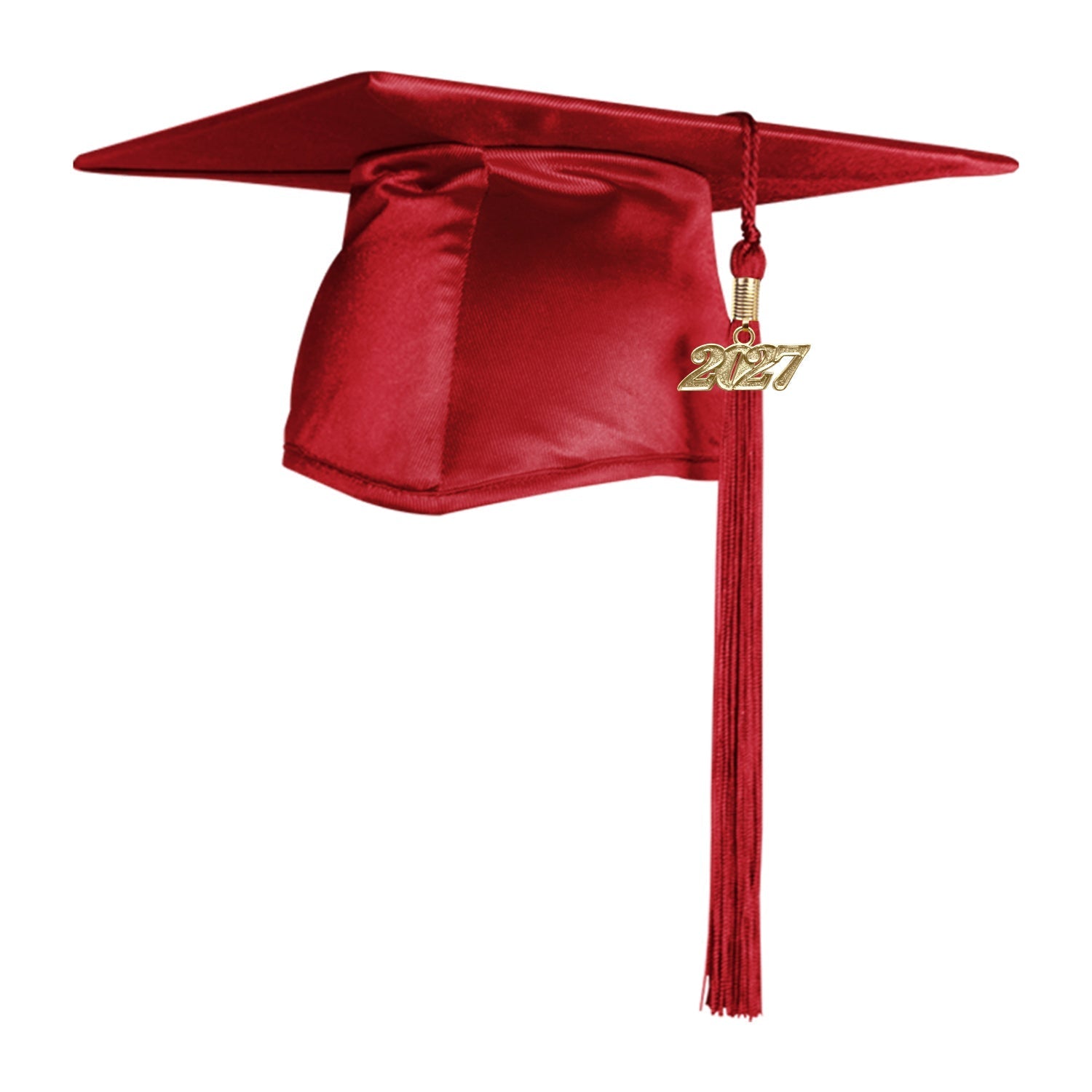Shiny Red Graduation Cap & Tassel by Wholesale Grad Supply