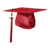 Shiny Red Graduation Cap & Tassel by Wholesale Grad Supply