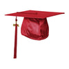 Shiny Red Graduation Cap & Tassel by Wholesale Grad Supply