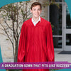 Shiny Red Graduation Gown by Wholesale Grad Supply