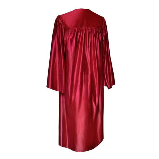Shiny Red Graduation Gown & Cap by Wholesale Grad Supply