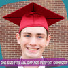 Shiny Red Graduation Gown & Cap by Wholesale Grad Supply