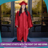 Shiny Red Graduation Gown & Cap by Wholesale Grad Supply
