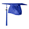 Shiny Royal Blue Graduation Cap & Tassel by Wholesale Grad Supply