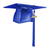 Shiny Royal Blue Graduation Cap & Tassel by Wholesale Grad Supply