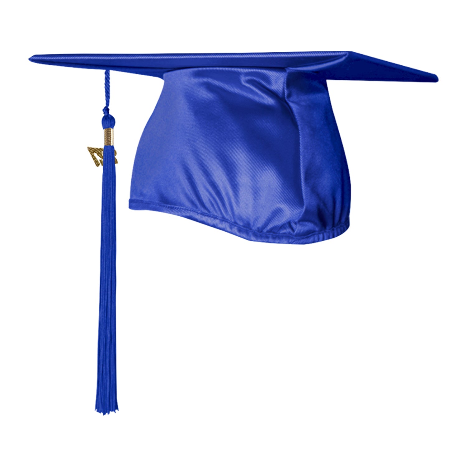 Shiny Royal Blue Graduation Cap & Tassel by Wholesale Grad Supply