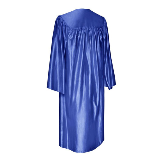 Shiny Royal Blue Graduation Gown by Wholesale Grad Supply