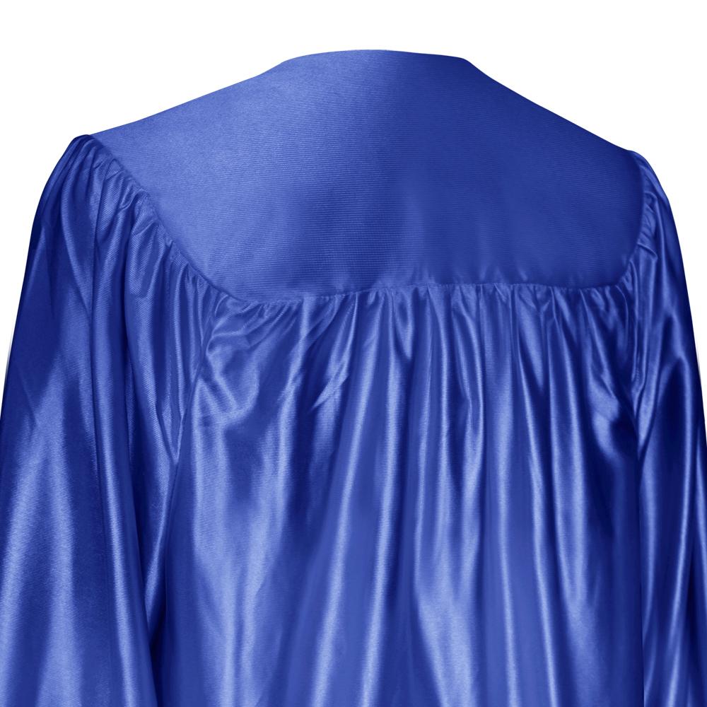 Shiny Royal Blue Graduation Gown & Cap by Wholesale Grad Supply