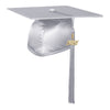 Shiny Silver Graduation Cap & Tassel by Wholesale Grad Supply