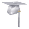 Shiny Silver Graduation Cap & Tassel by Wholesale Grad Supply