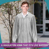 Shiny Silver Graduation Gown by Wholesale Grad Supply
