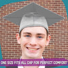 Shiny Silver Graduation Gown & Cap by Wholesale Grad Supply