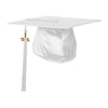 Shiny White Graduation Cap & Tassel by Wholesale Grad Supply