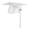 Shiny White Graduation Cap & Tassel by Wholesale Grad Supply