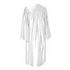 Shiny White Graduation Gown by Wholesale Grad Supply
