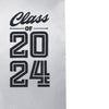 Silver Class of 2024 Graduation Stole/Sash with Classic Tips by Wholesale Grad Supply