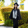 Silver Class of 2024 Graduation Stole/Sash with Classic Tips by Wholesale Grad Supply