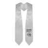 Silver Education Graduate Stole/Sash with Classic Tips by Wholesale Grad Supply