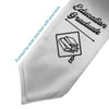 Silver Education Graduate Stole/Sash with Classic Tips by Wholesale Grad Supply