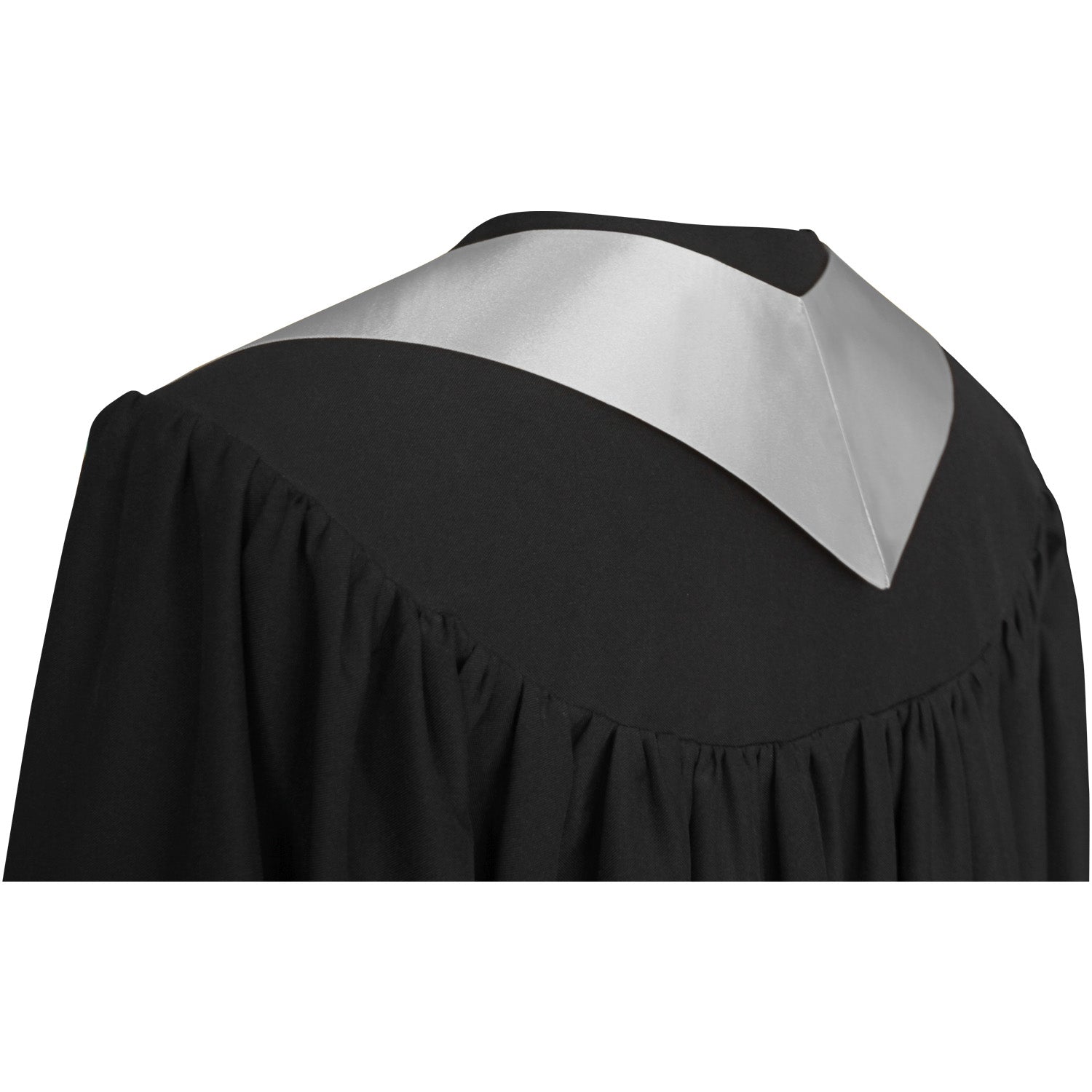 Silver Graduation Stole by Wholesale Grad Supply