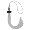 Silver Graduation Tassel with Black Bling Charm by Wholesale Grad Supply