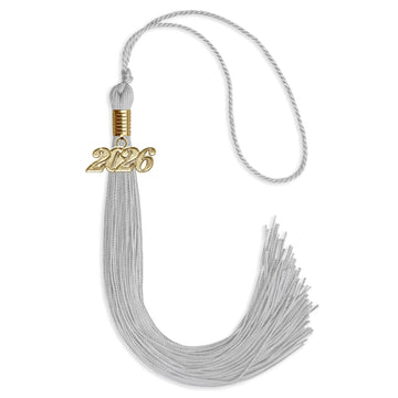 Silver Graduation Tassel with Gold Bling Charm by Wholesale Grad Supply