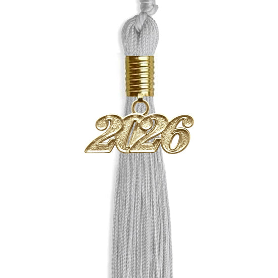 Silver Graduation Tassel with Gold Bling Charm by Wholesale Grad Supply