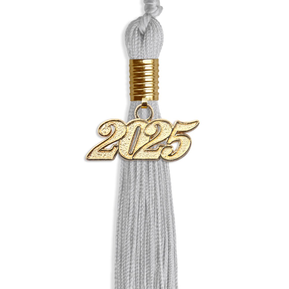 Silver Graduation Tassel with Gold Bling Charm by Wholesale Grad Supply