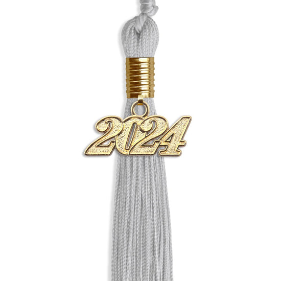 Silver Graduation Tassel with Gold Bling Charm by Wholesale Grad Supply