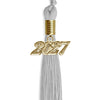 Silver Graduation Tassel with Gold Bling Charm by Wholesale Grad Supply