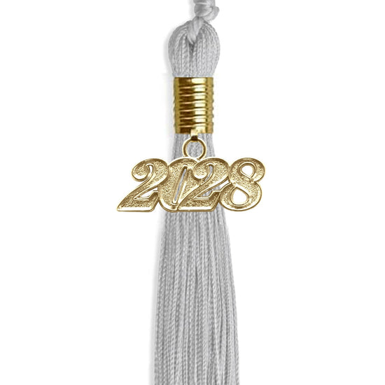 Silver Graduation Tassel with Gold Bling Charm by Wholesale Grad Supply