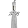Silver Graduation Tassel with Silver Bling Charm by Wholesale Grad Supply