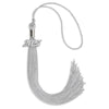Silver Graduation Tassel with Silver Bling Charm by Wholesale Grad Supply