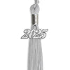 Silver Graduation Tassel with Silver Bling Charm by Wholesale Grad Supply