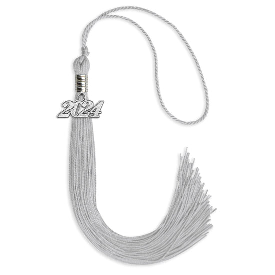 Silver Graduation Tassel with Silver Bling Charm by Wholesale Grad Supply