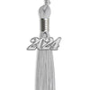 Silver Graduation Tassel with Silver Bling Charm by Wholesale Grad Supply
