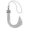 Silver Graduation Tassel with Silver Bling Charm by Wholesale Grad Supply