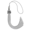 Silver Graduation Tassel with Silver Bling Charm by Wholesale Grad Supply