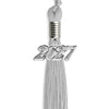 Silver Graduation Tassel with Silver Bling Charm by Wholesale Grad Supply